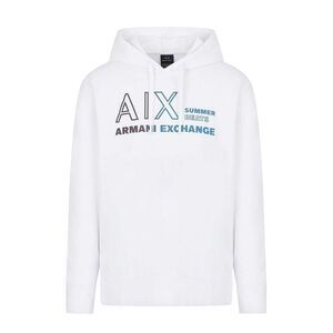 Armani Exchange Mens Logo Hoodie / White